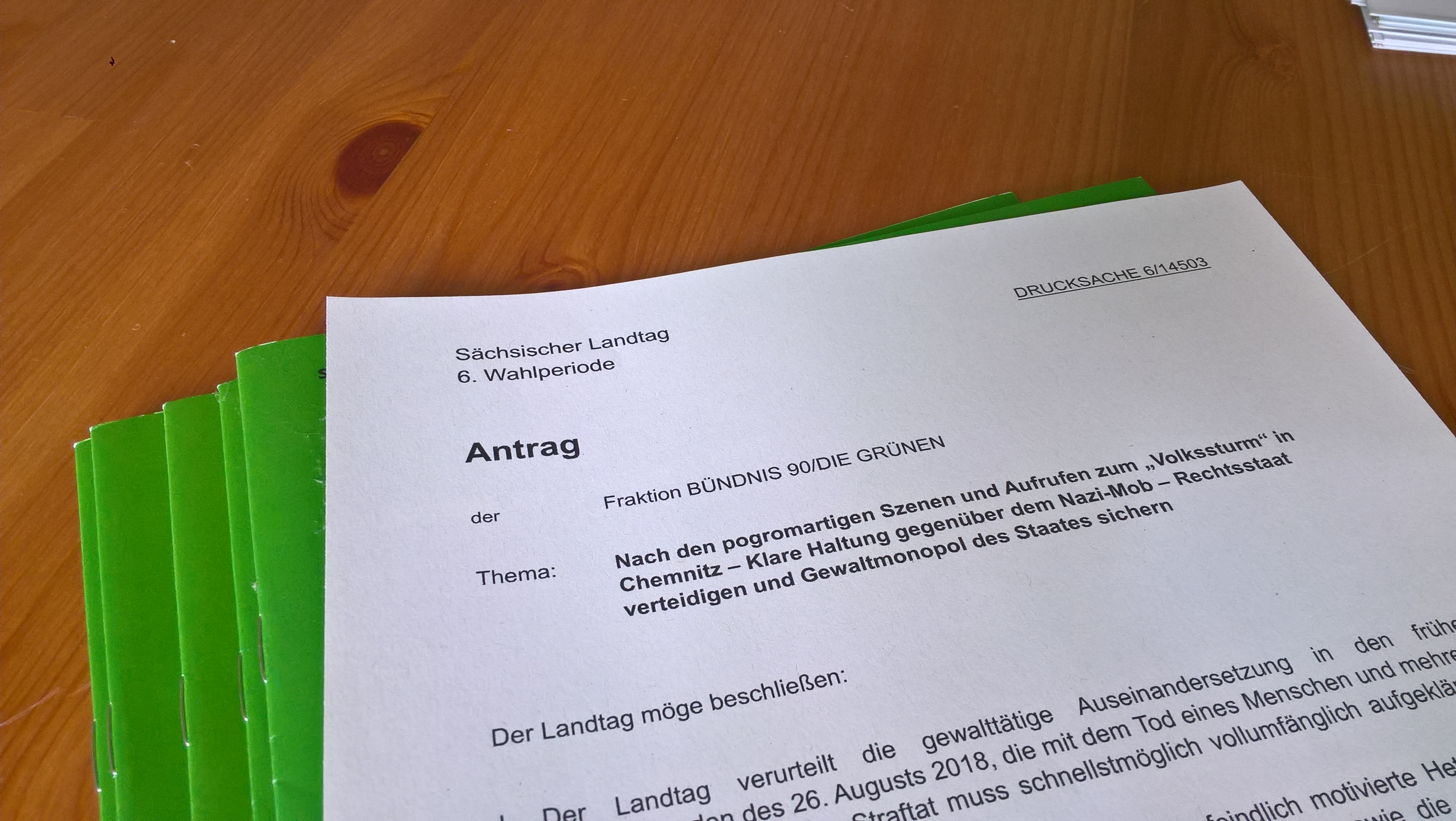 GRÜNE beantragen Sondersitzung des Innenausschusses des Sächsischen Landtags in der laufenden Woche